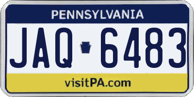 PA license plate JAQ6483