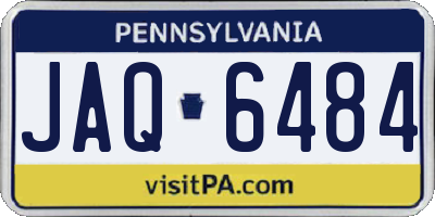 PA license plate JAQ6484
