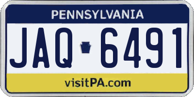 PA license plate JAQ6491