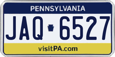PA license plate JAQ6527