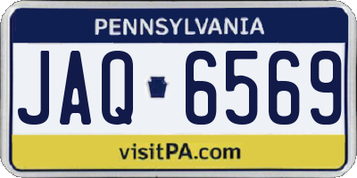 PA license plate JAQ6569