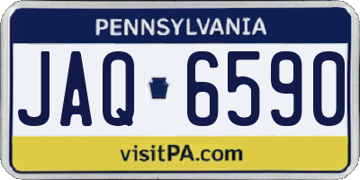 PA license plate JAQ6590