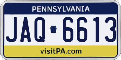 PA license plate JAQ6613