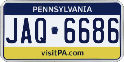 PA license plate JAQ6686