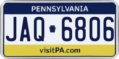 PA license plate JAQ6806