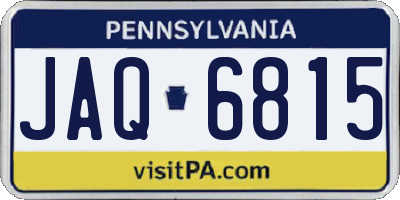 PA license plate JAQ6815