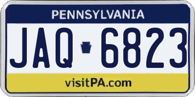 PA license plate JAQ6823