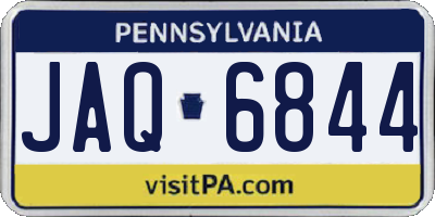 PA license plate JAQ6844