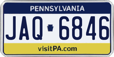 PA license plate JAQ6846