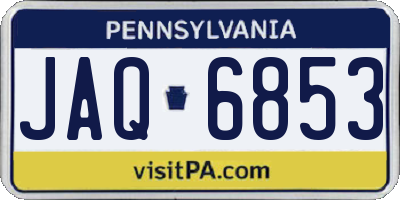 PA license plate JAQ6853