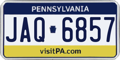 PA license plate JAQ6857
