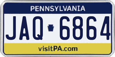 PA license plate JAQ6864