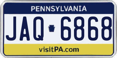PA license plate JAQ6868