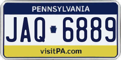 PA license plate JAQ6889
