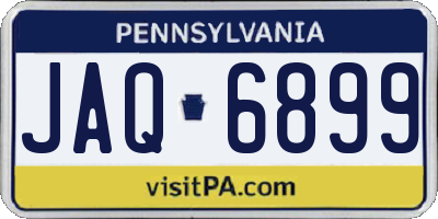 PA license plate JAQ6899