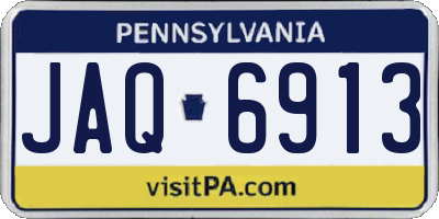 PA license plate JAQ6913