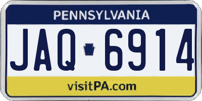 PA license plate JAQ6914