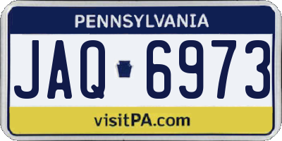 PA license plate JAQ6973