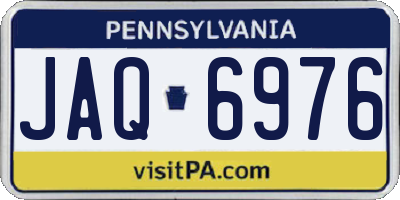 PA license plate JAQ6976