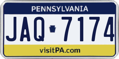 PA license plate JAQ7174