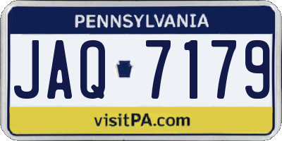 PA license plate JAQ7179