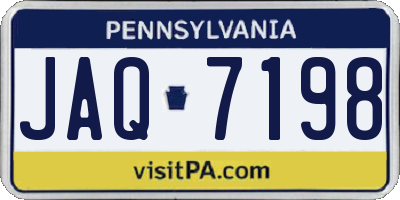 PA license plate JAQ7198