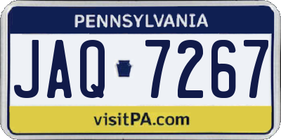 PA license plate JAQ7267