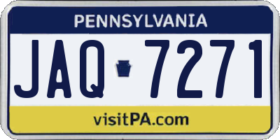 PA license plate JAQ7271