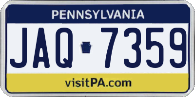 PA license plate JAQ7359