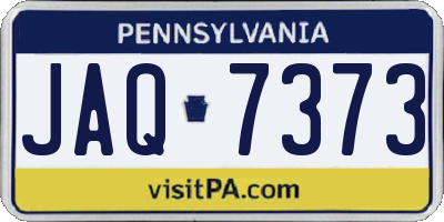 PA license plate JAQ7373