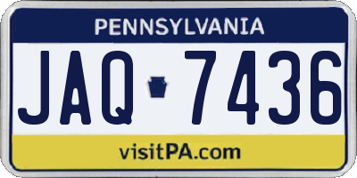 PA license plate JAQ7436