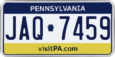 PA license plate JAQ7459