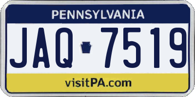 PA license plate JAQ7519