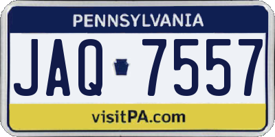 PA license plate JAQ7557