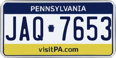 PA license plate JAQ7653