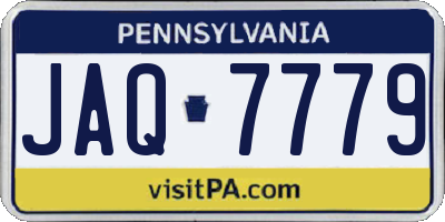 PA license plate JAQ7779