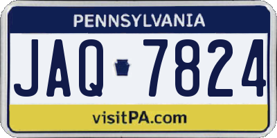 PA license plate JAQ7824