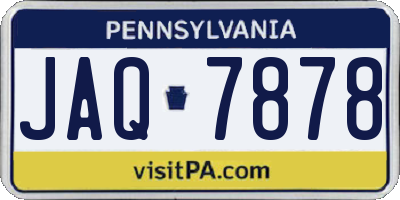 PA license plate JAQ7878