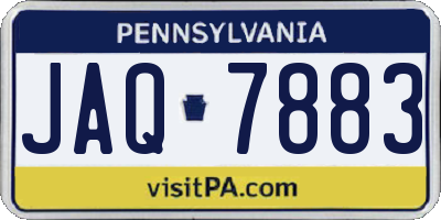 PA license plate JAQ7883