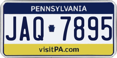 PA license plate JAQ7895