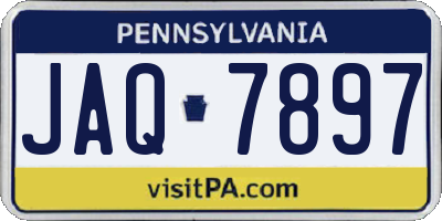 PA license plate JAQ7897