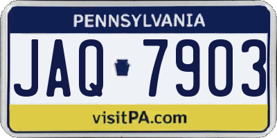 PA license plate JAQ7903