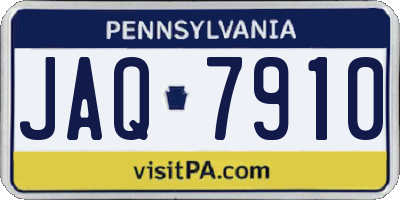 PA license plate JAQ7910