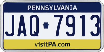 PA license plate JAQ7913