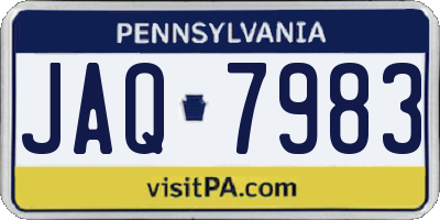 PA license plate JAQ7983