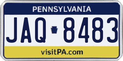 PA license plate JAQ8483