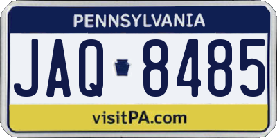 PA license plate JAQ8485