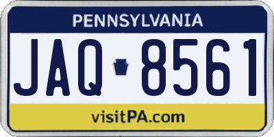 PA license plate JAQ8561