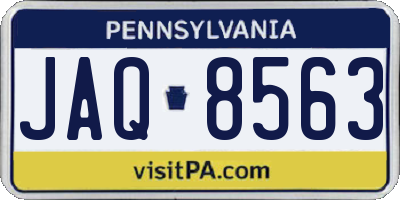 PA license plate JAQ8563