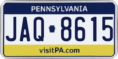 PA license plate JAQ8615